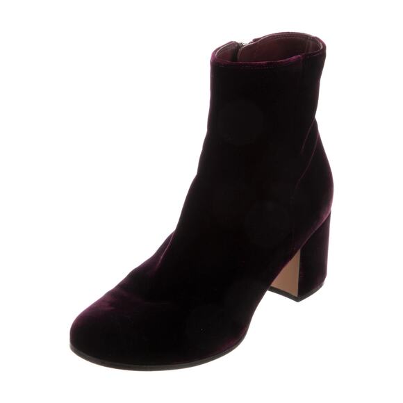 Gianvito Rossi Shelly Suede Boots - 37 - Burgundy - Picture 2 of 5